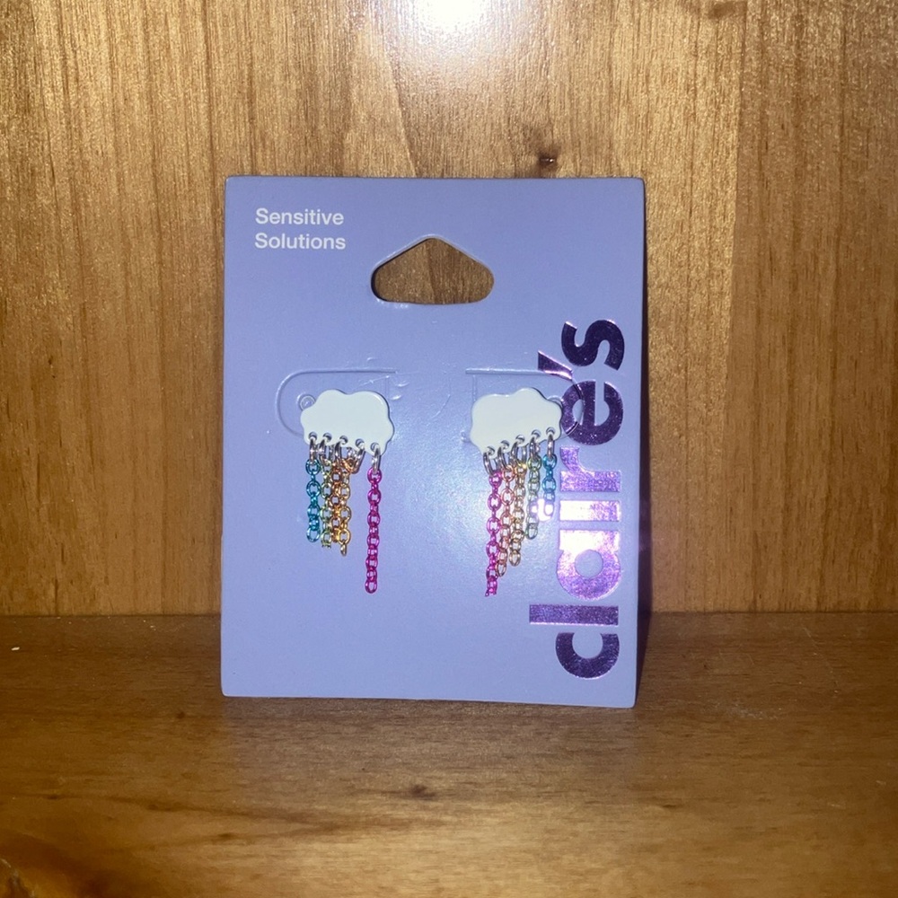 Claire's Multicolor Cloud Earrings